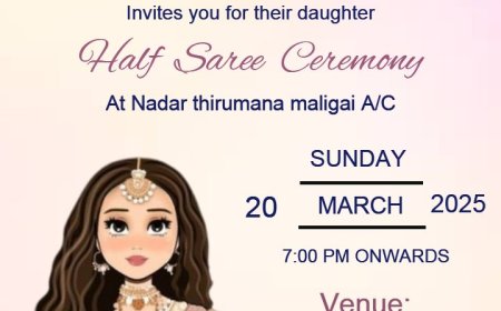Half Saree Invitation Card Maker – Quick & Easy